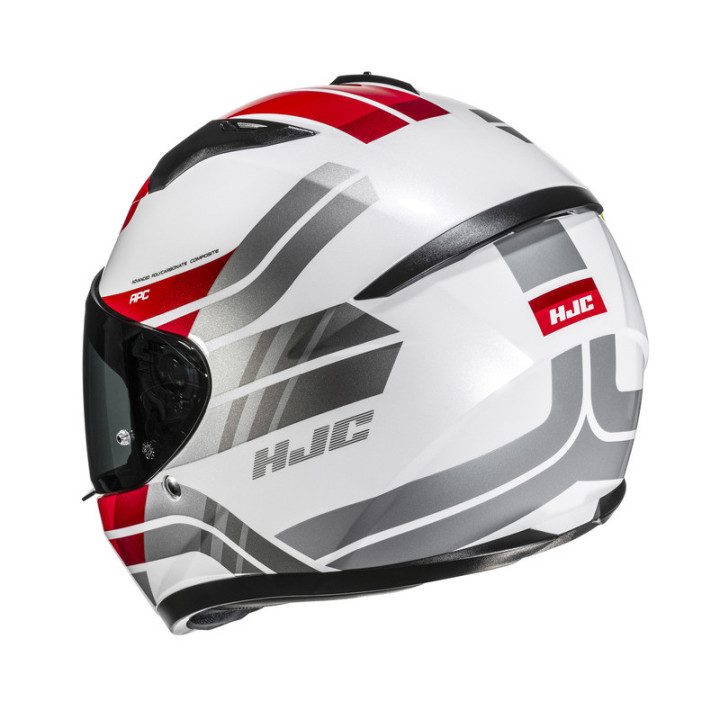 KASK MOTOCYKLOWY HJC C10 HIPER WHITE RED