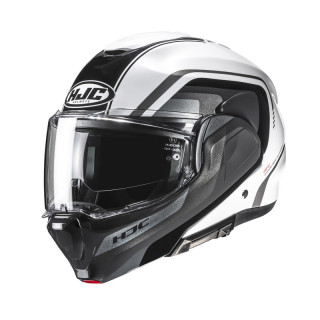 KASK MOTOCYKLOWY HJC F100 REFF GREY WHITE