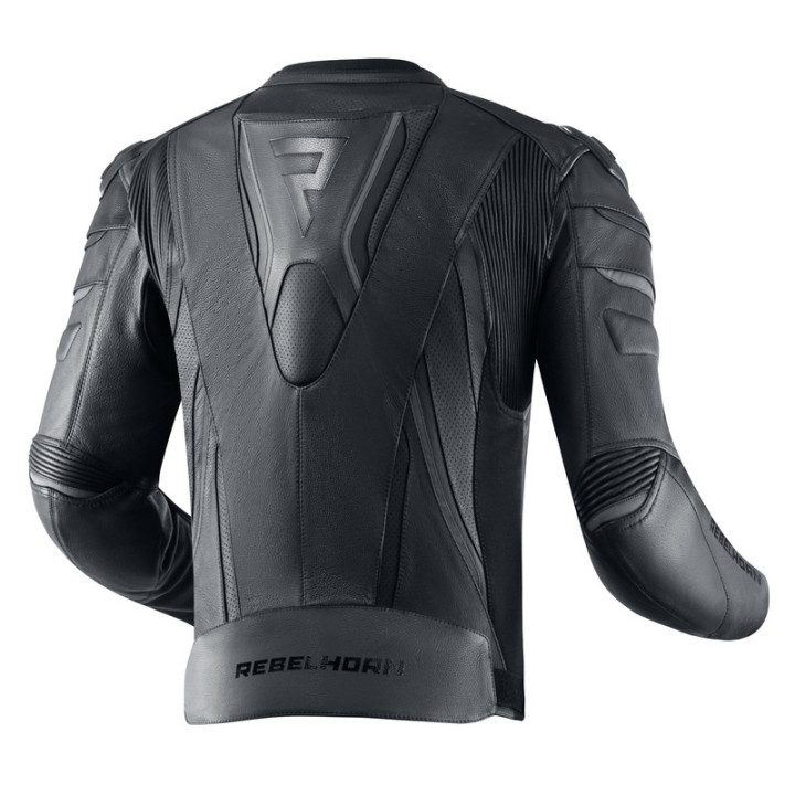 KURTKA MOTOCYKLOWA SKÓRZANA REBELHORN FIGHTER BLACK 46