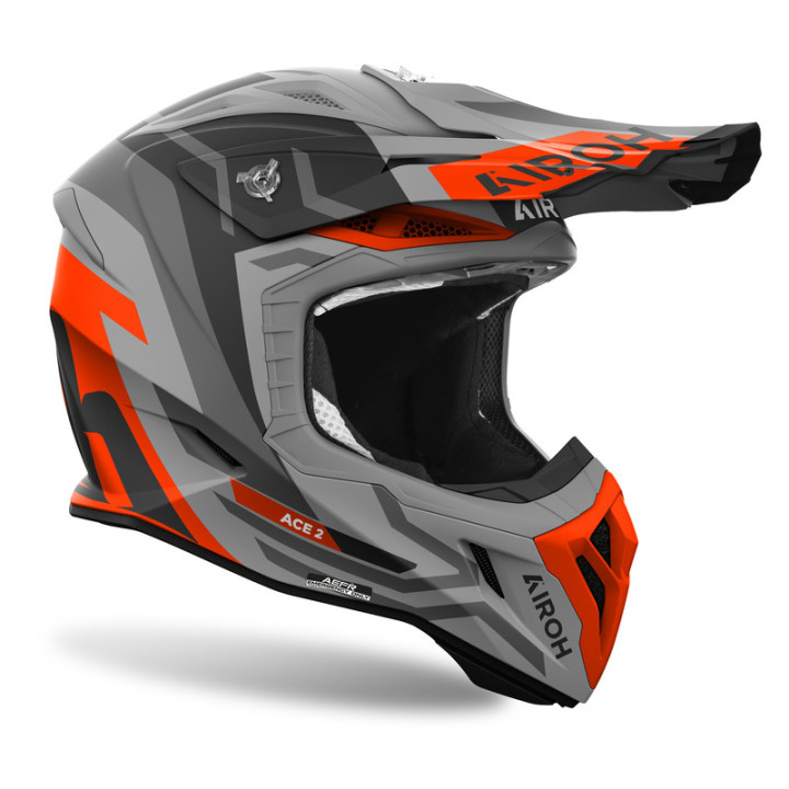 KASK MOTOCYKLOWY AIROH AVIATOR ACE 2 GROUND ORANGE MATT