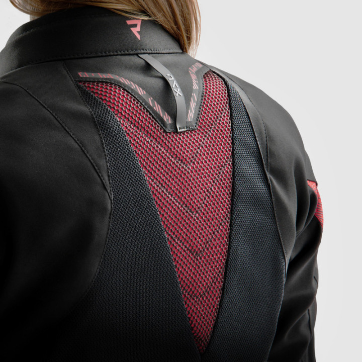 KURTKA MOTOCYKLOWA TEKSTYLNA DAMSKA REBELHORN JAX BLACK RED