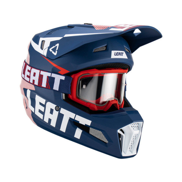KASK MOTOCYKLOWY Z GOGLAMI LEATT KIT MOTO 3.5 ROYAL