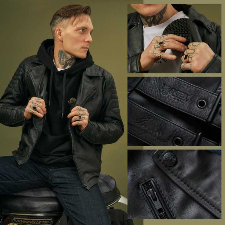 KURTKA SKÓRZANA BROGER OHIO BLACK XL