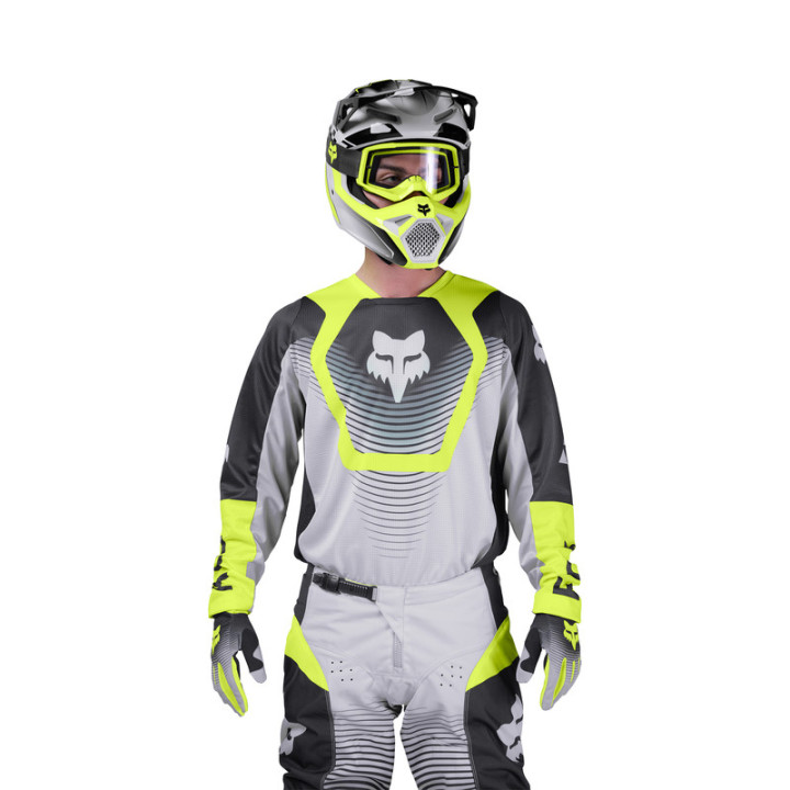 BLUZA MOTOCYKLOWA FOX 180 COLLECT GREY YELLOW M