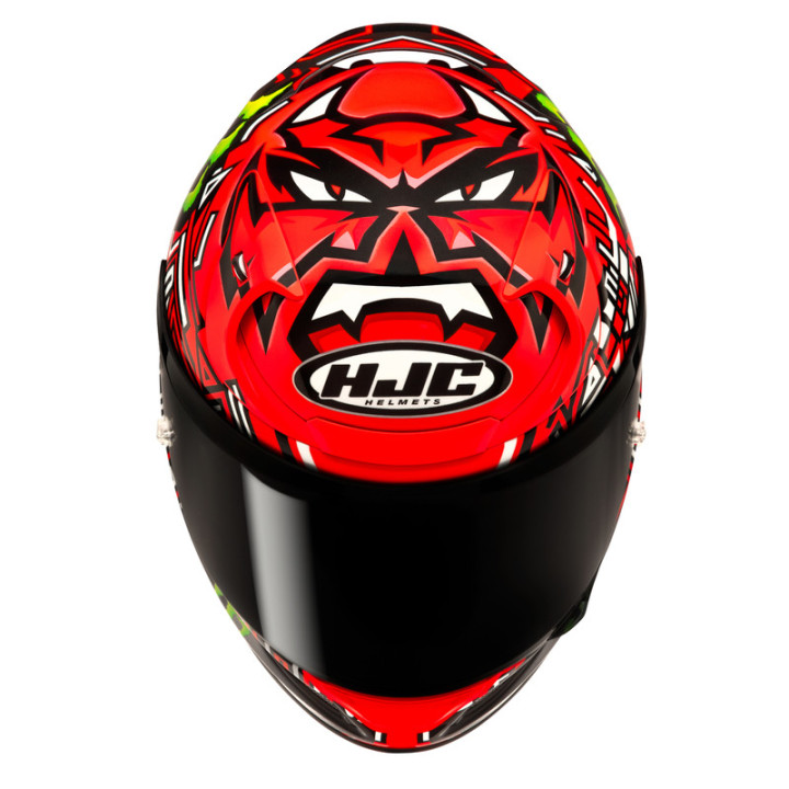 KASK MOTOCYKLOWY HJC RPHA12 QUARTARARO REPLICA 2 RED BLACK