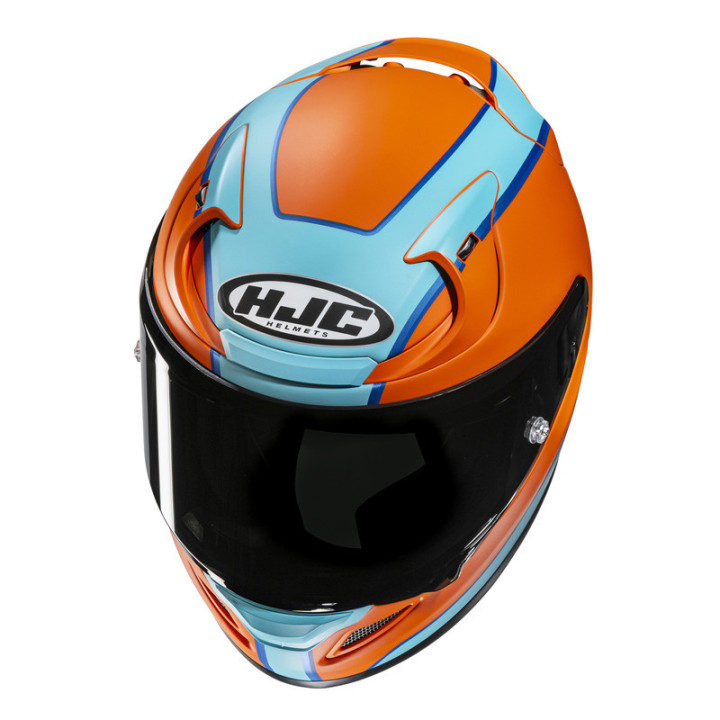 KASK MOTOCYKLOWY HJC RPHA12 RESPON ORANGE BLUE