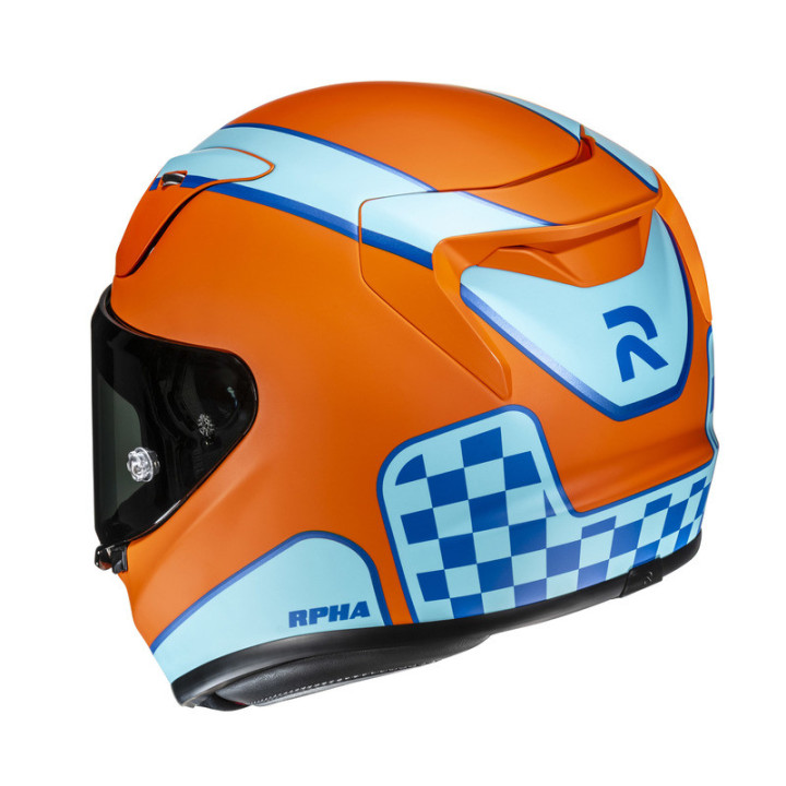KASK MOTOCYKLOWY HJC RPHA12 RESPON ORANGE BLUE