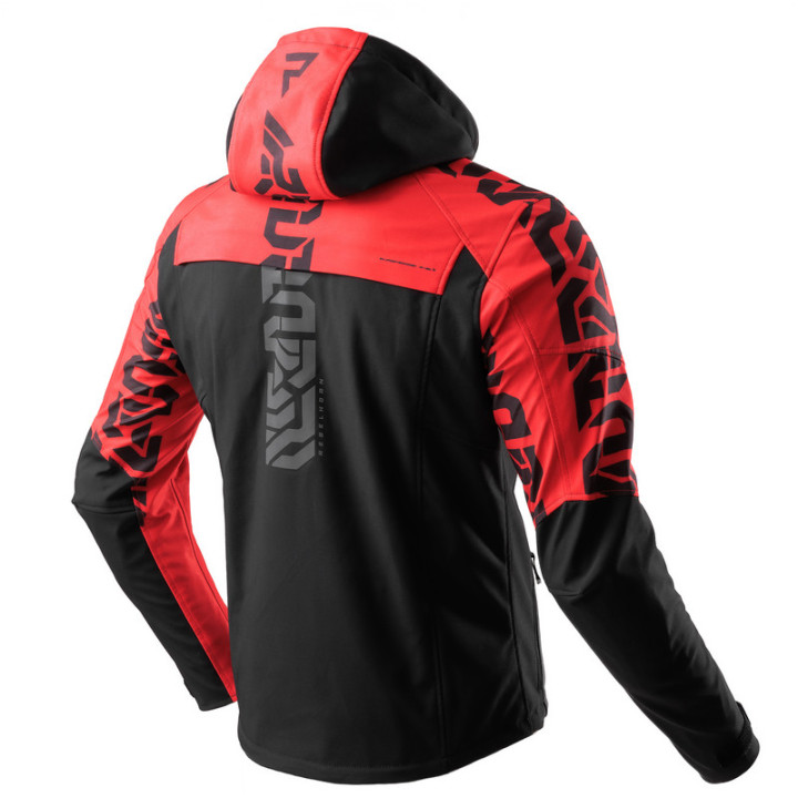 KURTKA MOTOCYKLOWA TEKSTYLNA REBELHORN SLASH SPIDER BLACK RED SOFTSHELL