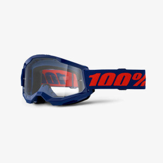100 PROCENT GOGLE STRATA 2 NAVY - CLEAR LENS
