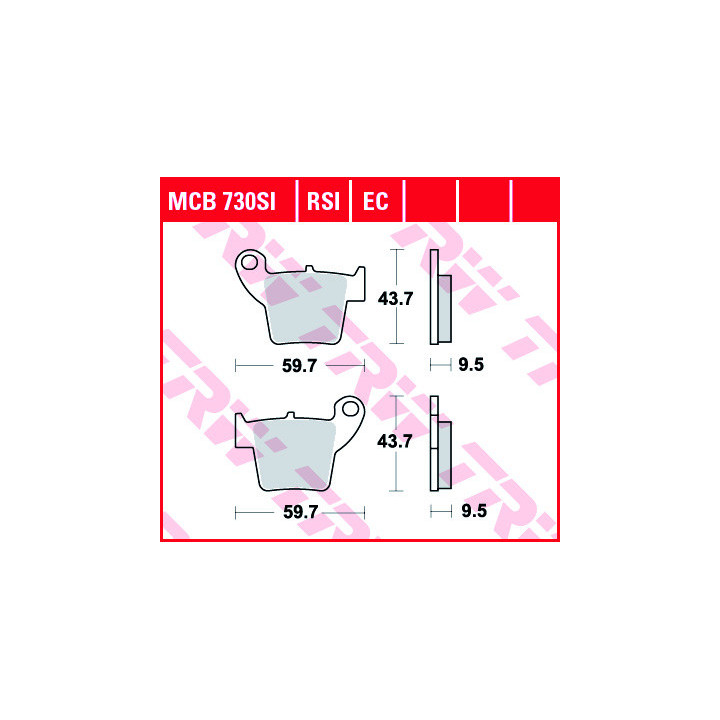 TRW Klocki hamulcowe MCB730SI sinter