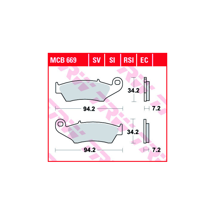 TRW Klocki hamulcowe MCB669EC organic