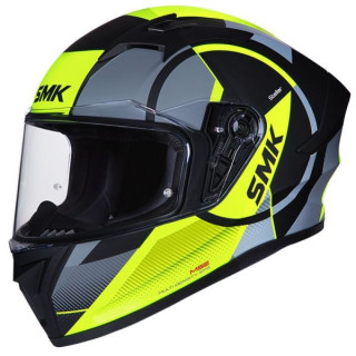 Kask Integralny SMK STELLAR FARO kolor szary/żółty, rozmiar M