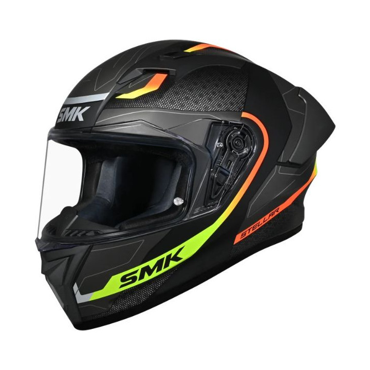 Kask Integralny SMK STELLAR SPORT Flight kolor czarny/szary/żółty, rozmiar S