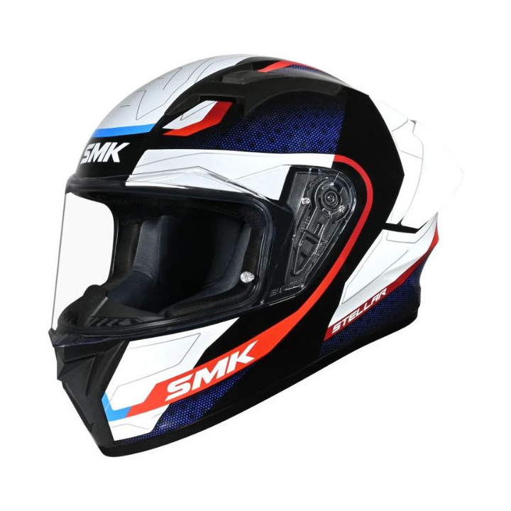 Kask Integralny SMK STELLAR SPORT Flight kolor biały/czerwony/niebieski, rozmiar XL