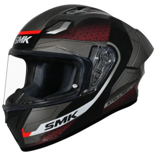 Kask Integralny SMK STELLAR SPORT Flight kolor czarny/czerwony/szary, rozmiar M