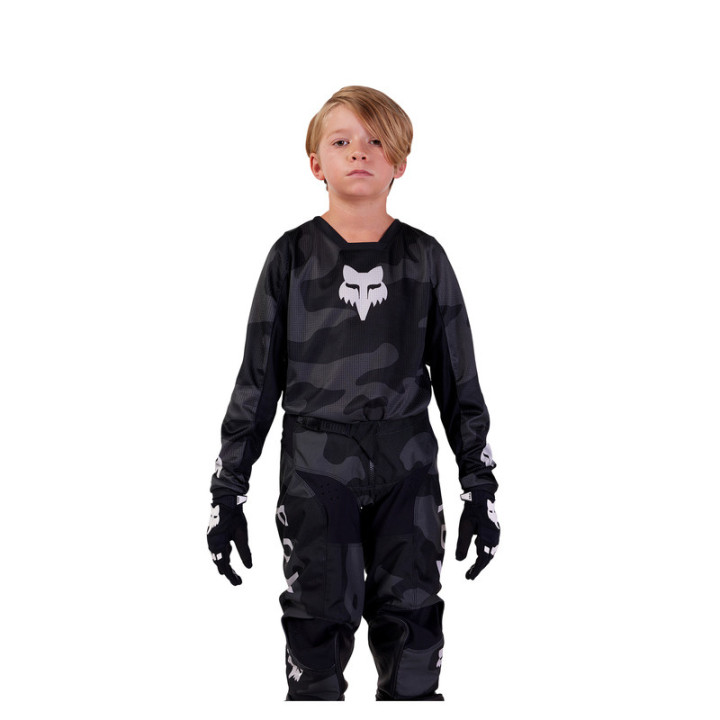 BLUZA MOTOCYKLOWA JUNIOR FOX 180 BNKR BLACK CAMO YM