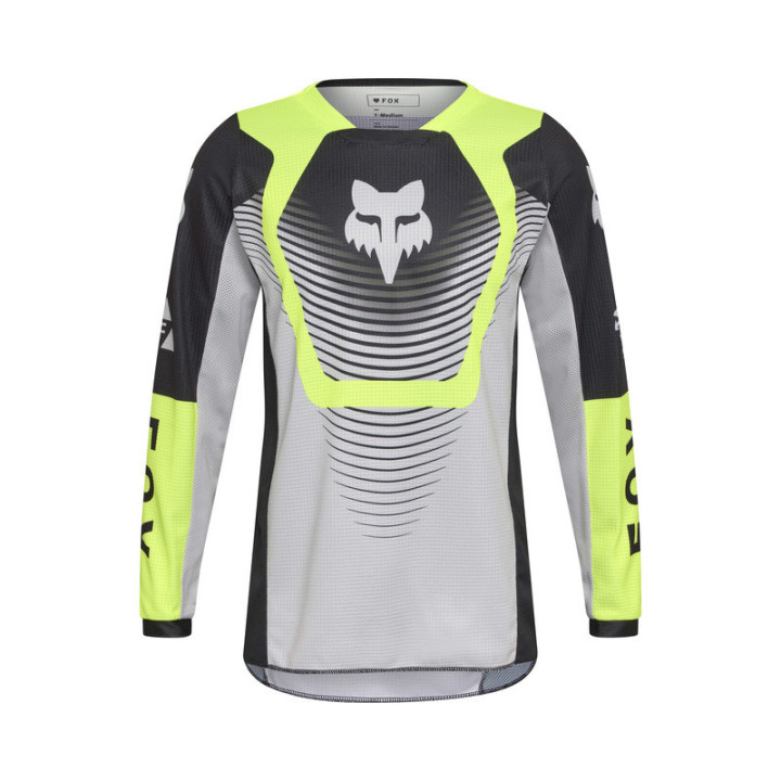 BLUZA MOTOCYKLOWA JUNIOR FOX 180 COLLECT GREY YELLOW YM
