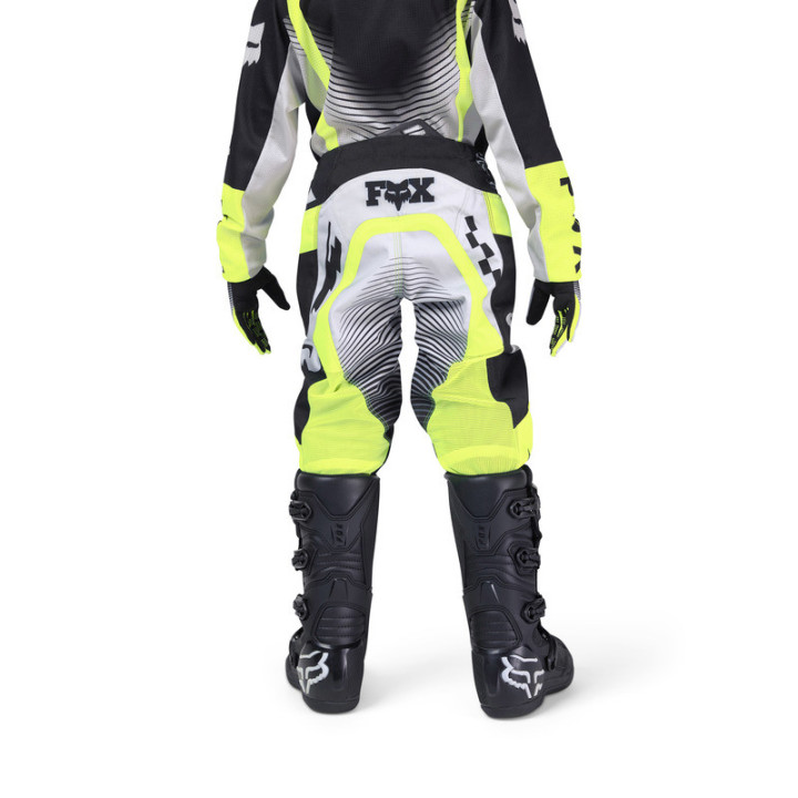 SPODNIE MOTOCYKLOWE JUNIOR FOX 180 COLLECT GREY YELLOW