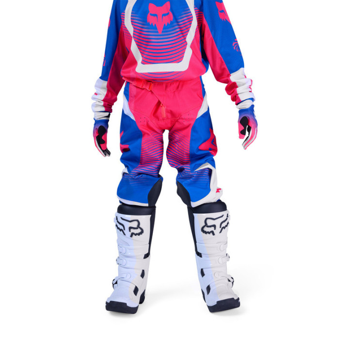 SPODNIE MOTOCYKLOWE JUNIOR FOX 180 COLLECT BLUE PINK