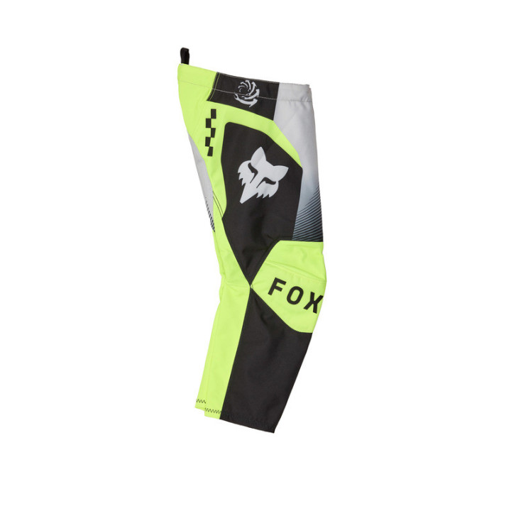 SPODNIE MOTOCYKLOWE JUNIOR FOX 180 COLLECT GREY YELLOW