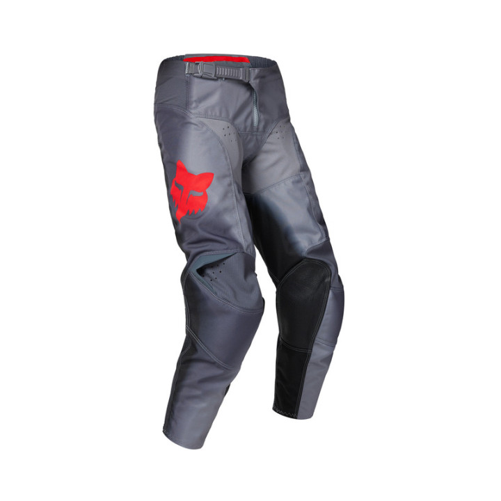 SPODNIE MOTOCYKLOWE JUNIOR FOX 180 INTERFERE GREY RED