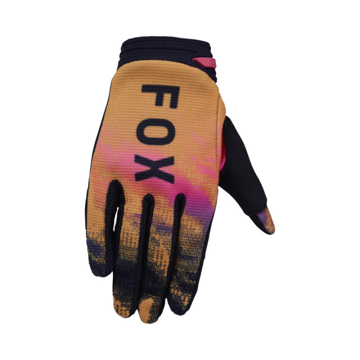 RĘKAWICE MOTOCYKLOWE JUNIOR FOX 180 KAIROS TANGERINE