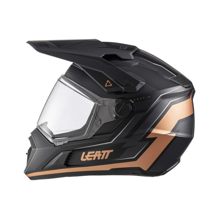KASK MOTOCYKLOWY Z GOGLAMI LEATT ADV 7.5 BLACK BRONZE