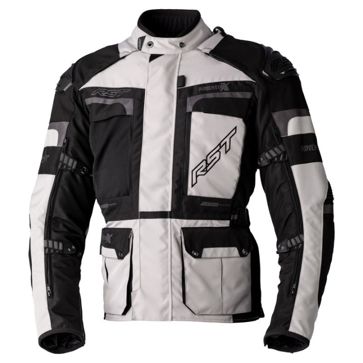 KURTKA MOTOCYKLOWA TEKSTYLNA RST PRO SERIES ADVENTURE X SILVER BLACK S
