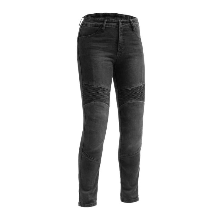 JEANSY MOTOCYKLOWE DAMSKIE BROGER AURA WASHED BLACK