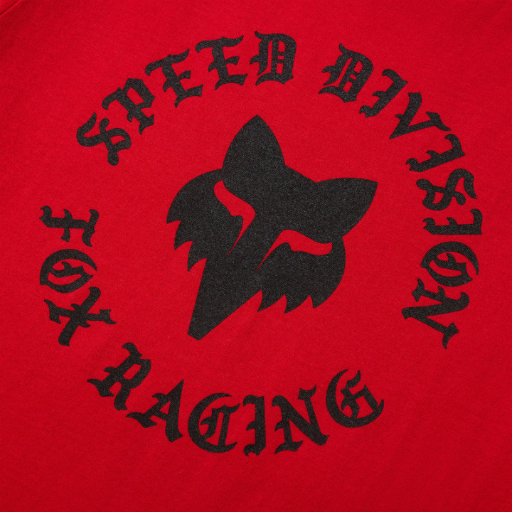 T-SHIRT JUNIOR FOX BADGE TIBETAN RED