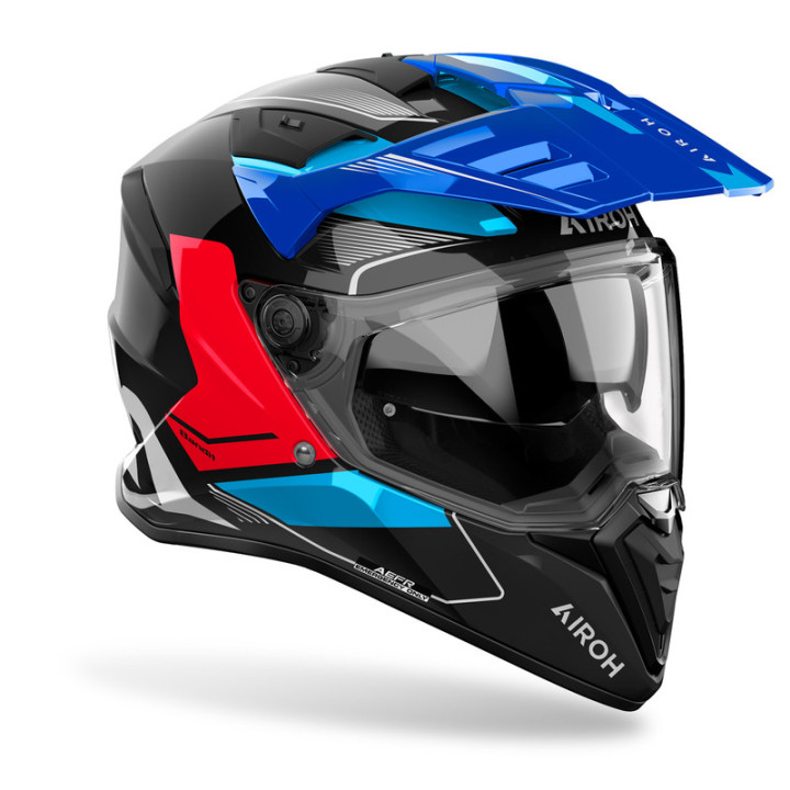 KASK MOTOCYKLOWY AIROH BANDIT TUNE BLUE RED GLOSS
