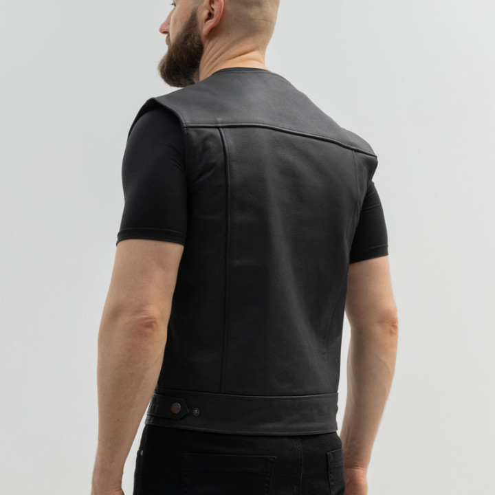 KAMIZELKA MOTOCYKLOWA SKÓRZANA BROGER BLADE BLACK
