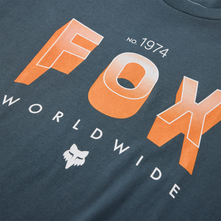 T-SHIRT FOX BLOCK 195 ORIGINAL DEEP COBALT