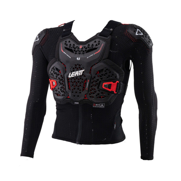 KOSZULKA Z OCHRANIACZAMI JUNIOR LEATT 4.5 HYBRID BLACK (147-159CM) L/XL