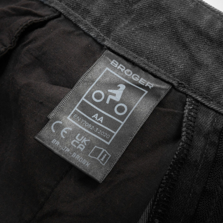 JEANSY MOTOCYKLOWE BROGER BRONX WASHED BLACK