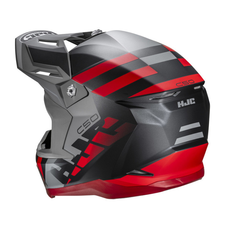KASK MOTOCYKLOWY HJC C50 MIRAGE GREY RED