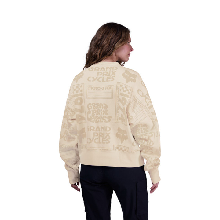 BLUZA DAMSKA FOX CIRCA 74 OVERSIZED FLEECE CREW OFF WHITE