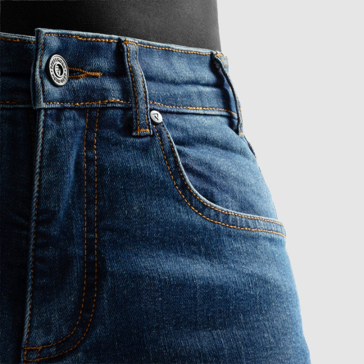 JEANSY MOTOCYKLOWE REBELHORN CLASSIC WASHED BLUE MONOLAYER