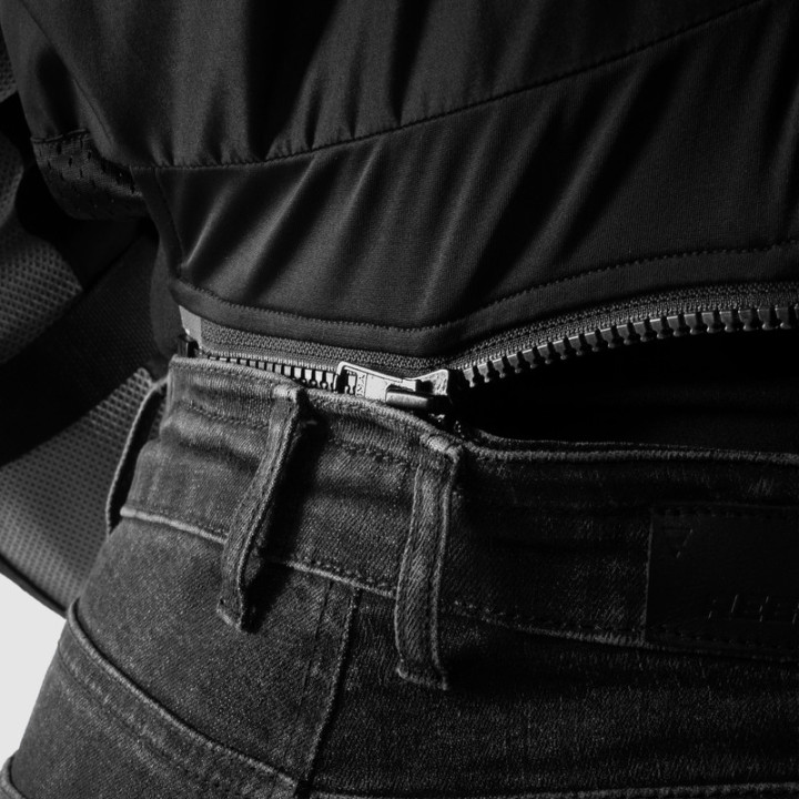 JEANSY MOTOCYKLOWE DAMSKIE REBELHORN CLASSIC WASHED BLACK MONOLAYER
