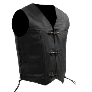 KAMIZELKA MOTOCYKLOWA SKÓRZANA BROGER CLUBMAN BLACK