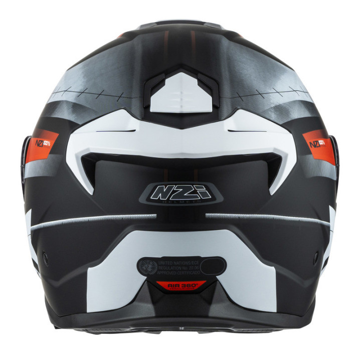 KASK MOTOCYKLOWY NZI COMBI 3 DUO METRIC BLACK RED MATT