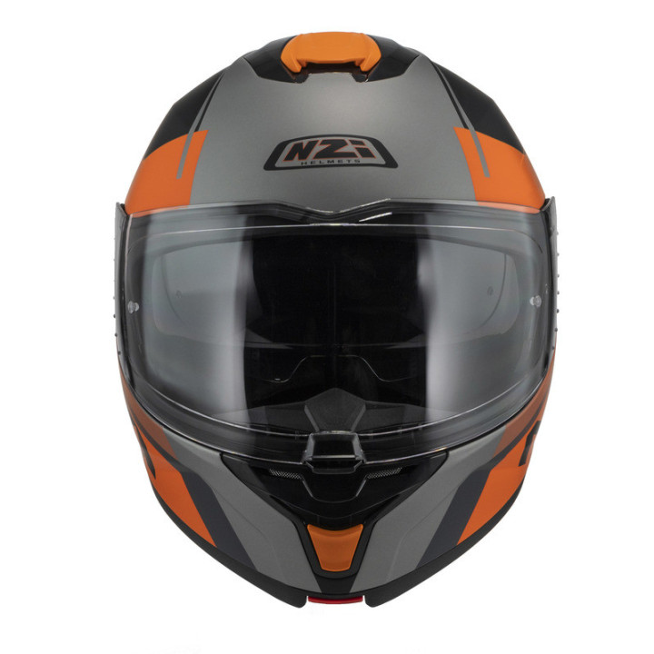 KASK MOTOCYKLOWY NZI COMBI 3 DUO DAILY BLACK ORANGE ANTRACITE MATT