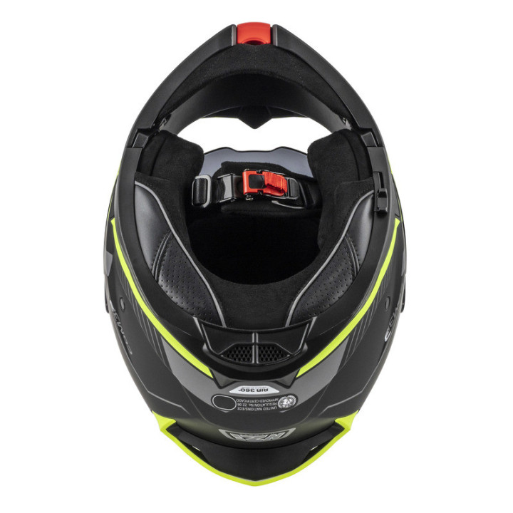 KASK MOTOCYKLOWY NZI COMBI 3 DUO ORBE BLACK ANTRACITE YELLOW MATT