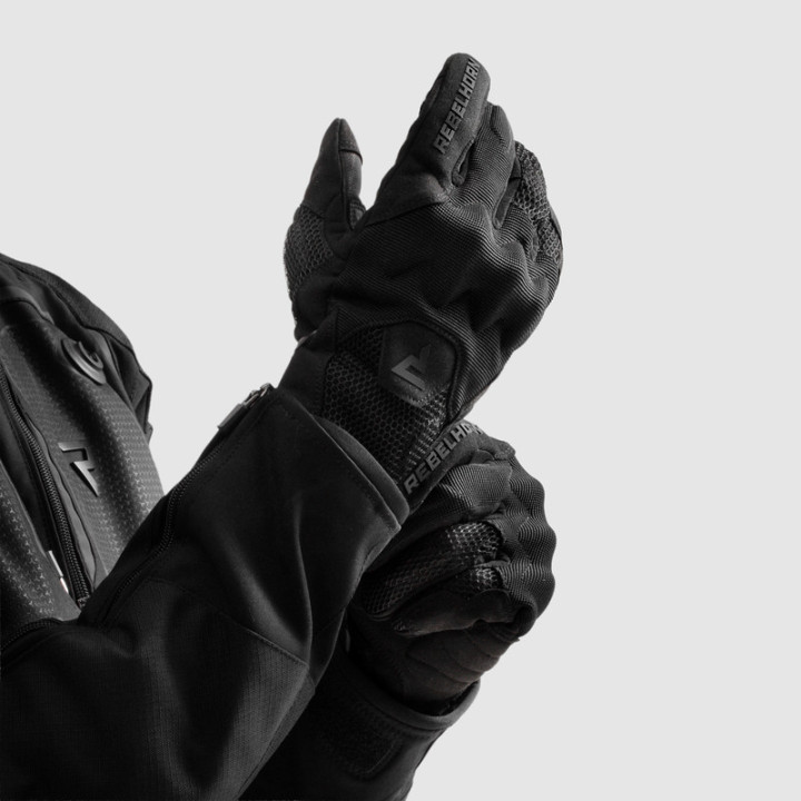 RĘKAWICE MOTOCYKLOWE REBELHORN CORE BLACK