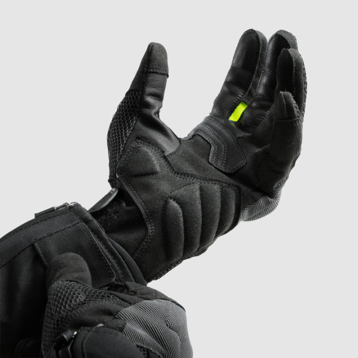 RĘKAWICE MOTOCYKLOWE REBELHORN CORE BLACK GREY FLUO YELLOW