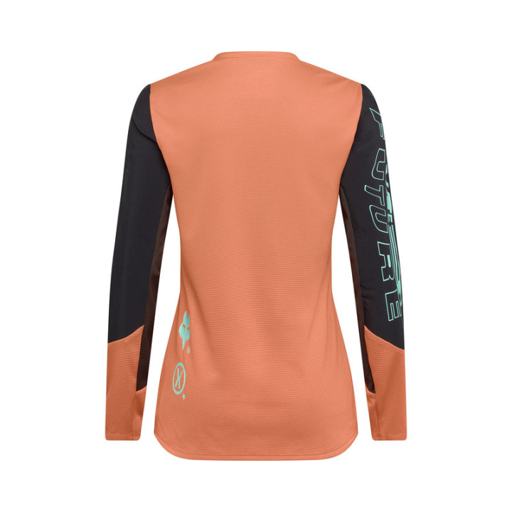 KOSZULKA ROWEROWA Z DŁUGIM RĘKAWEM DAMSKA FOX DEFEND ELEVATED CORAL