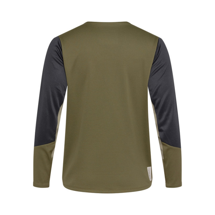 KOSZULKA ROWEROWA Z DŁUGIM RĘKAWEM JUNIOR FOX DEFEND OLIVE GREEN