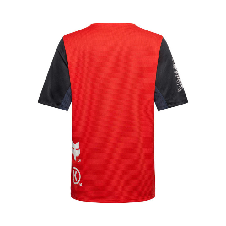 KOSZULKA ROWEROWA JUNIOR FOX DEFEND ELEVATED FLUO RED
