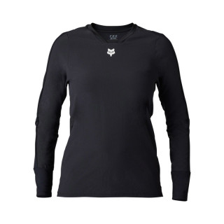 KOSZULKA ROWEROWA Z DŁUGIM RĘKAWEM DAMSKA FOX DEFEND THERMAL BLACK