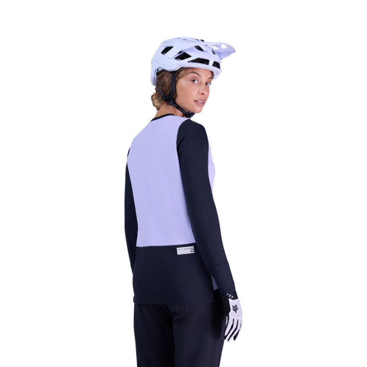 KOSZULKA ROWEROWA Z DŁUGIM RĘKAWEM DAMSKA FOX DEFEND THERMAL LILAC